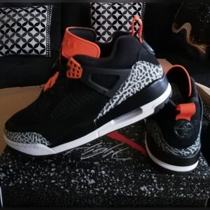 AIR JORDAN SPIZIKE "BLACK SUEDE-STARFISH-CEMENT" MEN US SIZE 13 NEW IN BOX